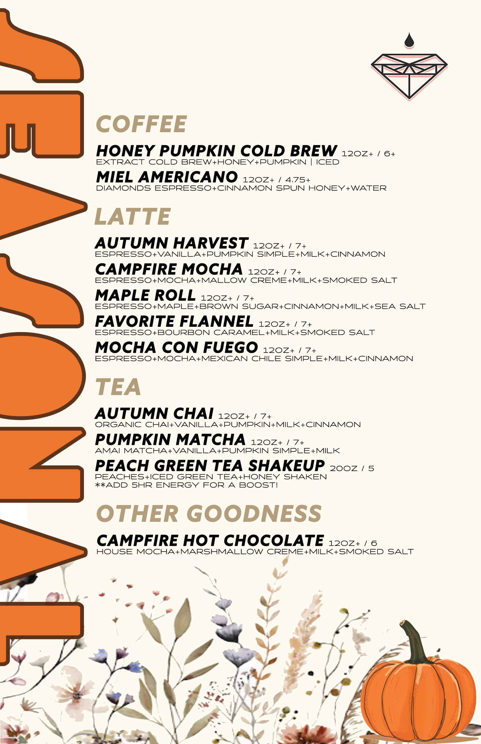 Current In-Shop Menu — @392Caffe